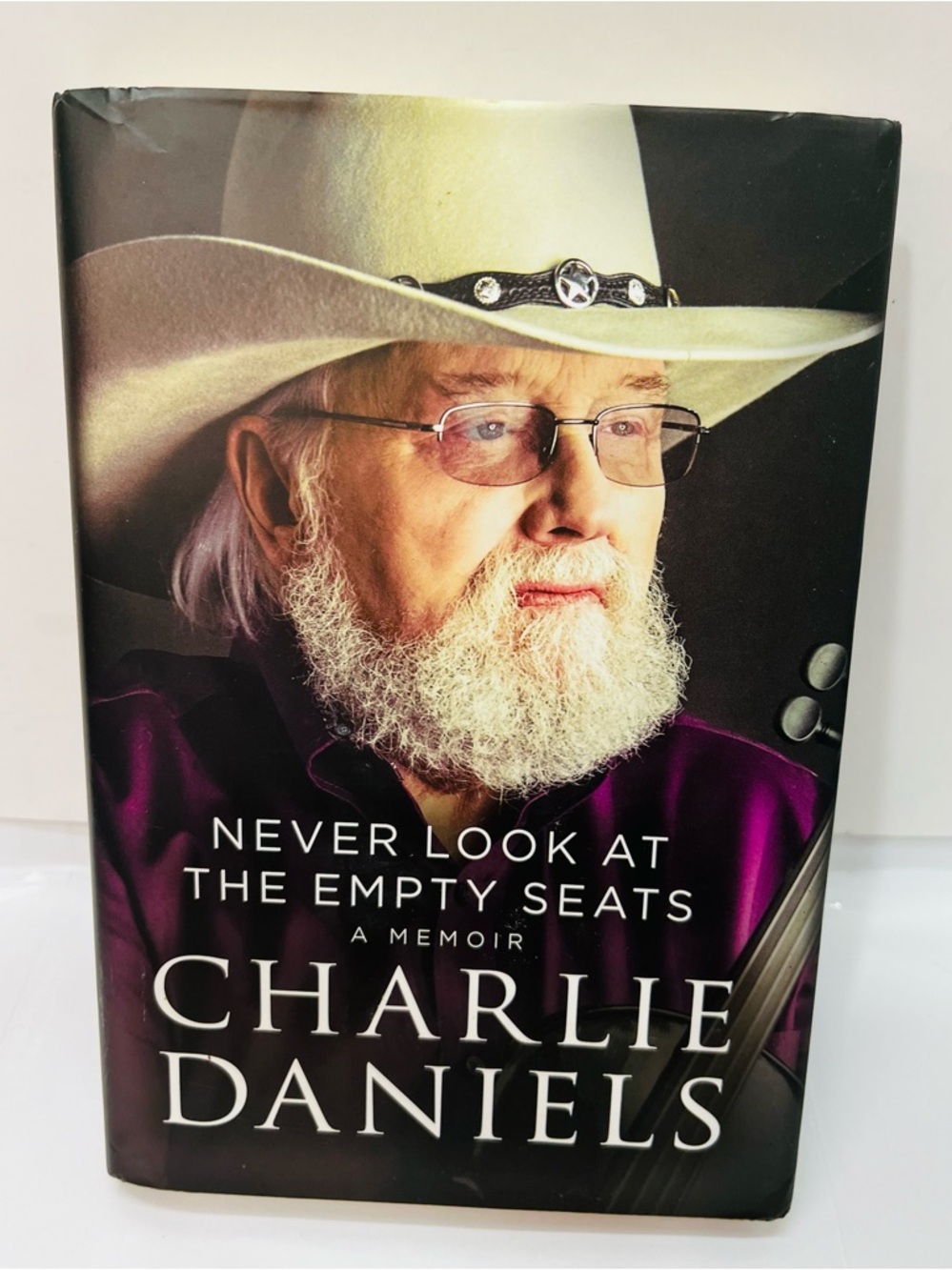 Charlie Daniels "Never Look at the Empty Seats" Hardcover Memoir - Purple